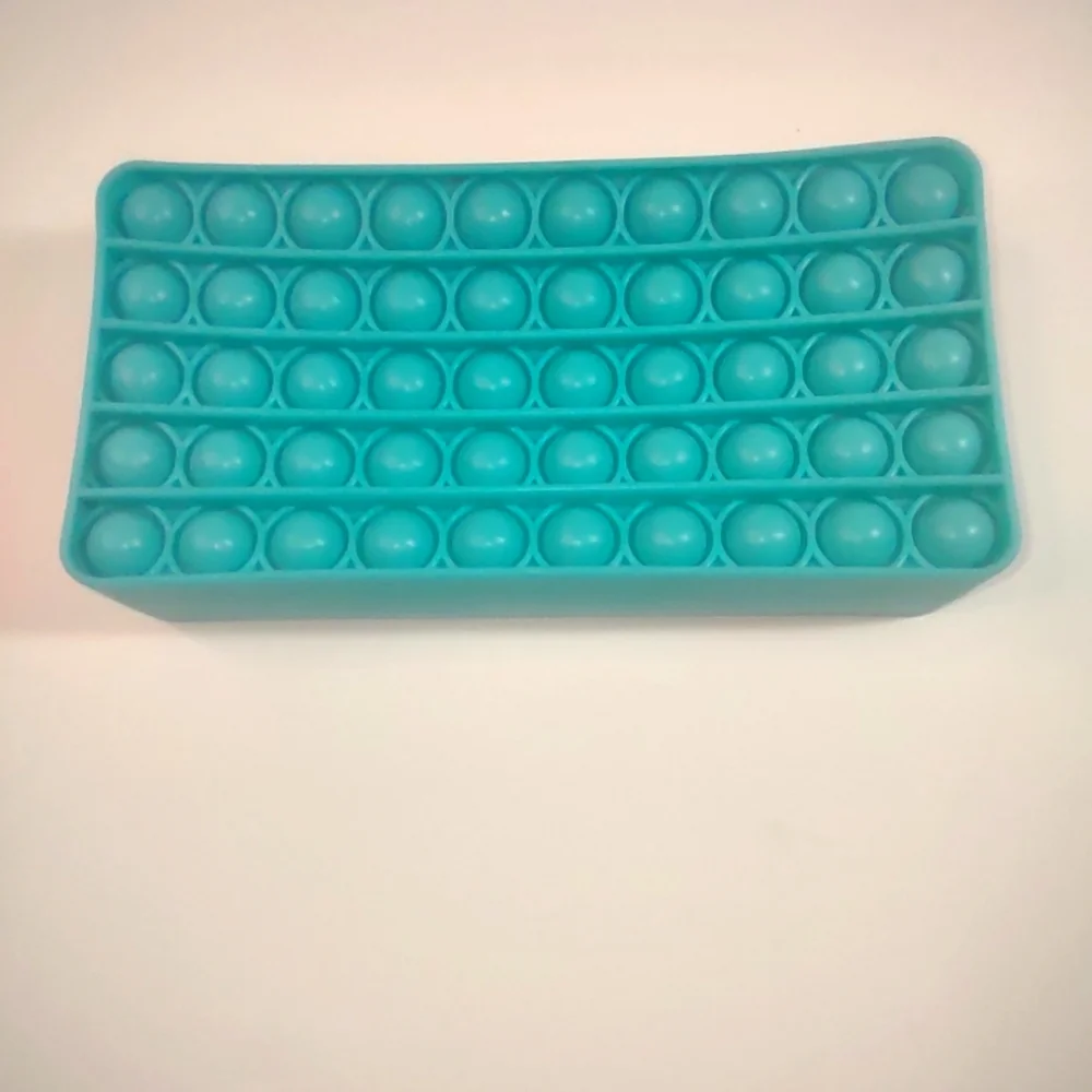 Teal Pop It Fidget Pencil Case